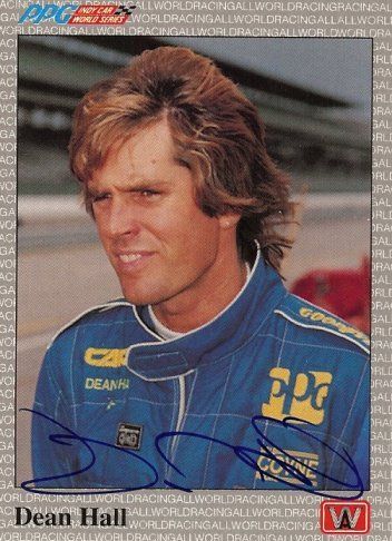 DEAN HALL 1991 ALL WORLD INDY SIGNED CARD AUTO  