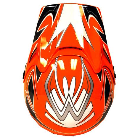 New Adult Motocross Motorcross MX ATV DirtBike Helmet Speeding Orange 