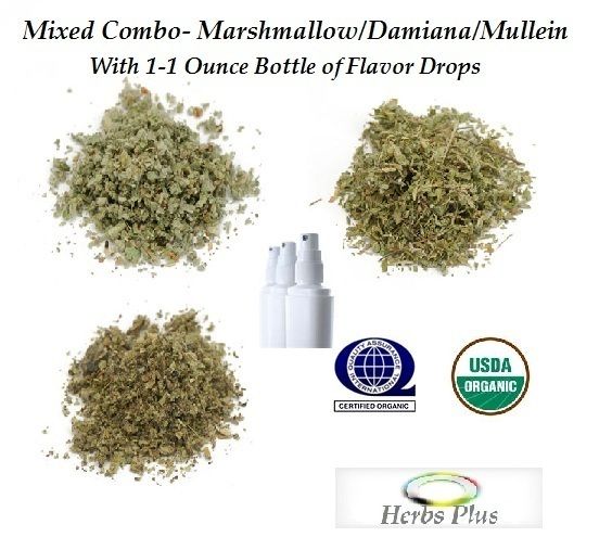 4oz Damiana/Marshmallow Leaf/Mullein w/1oz Blueberry  