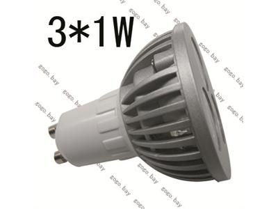GU10 White Energy Saving Spotlight Bulb 3*1W LED 220V  