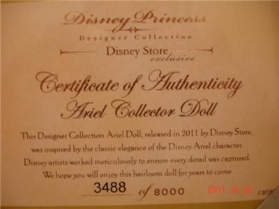 Disney princess designer collection 1st series Ariel Little Mermaid 