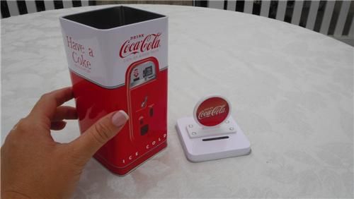   Cola Vending Machine Bank Tin Coke Metal Gift Coca Cola Beverage Drink