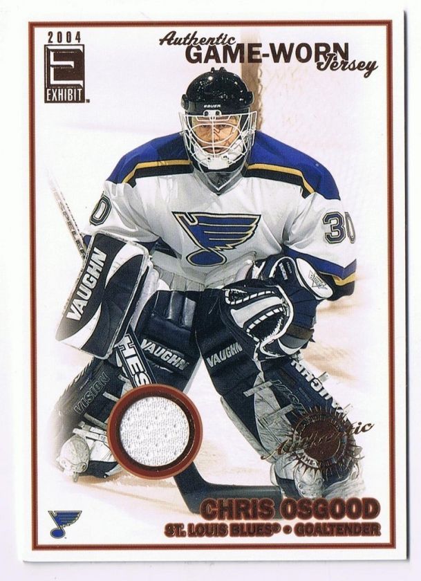 2003 04 Pacific Exhibit Jersey #214 Chris Osgood 725/750  