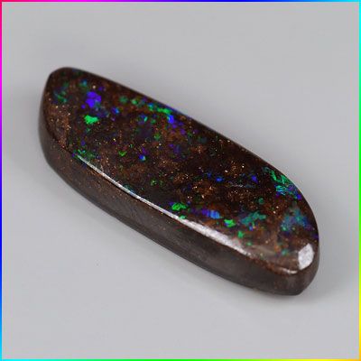 57ct Natural Green Blue Violet Reflecting Matrix Boulder Opal 