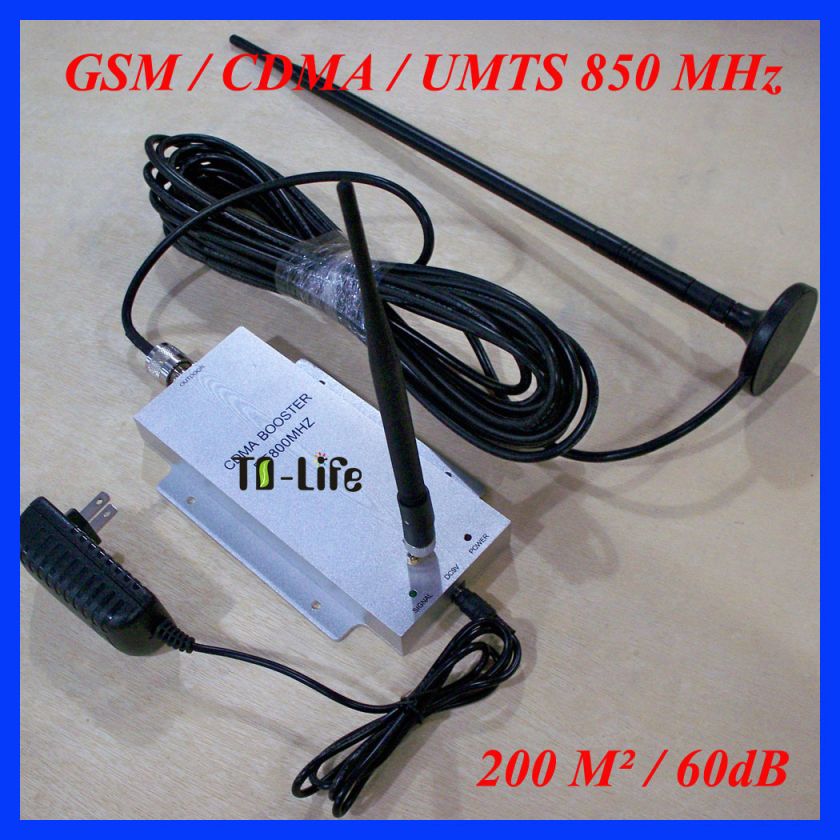   (850MHz) Repeater Booster Cell Phone Signal Repeater 200 M² 60dB