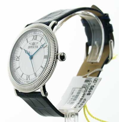 Mens Invicta Leather Swiss Ultra Slim Watch Set 0065 843836000659 
