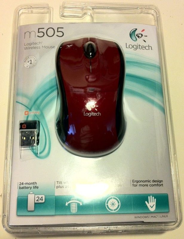 New Logitech Wireless Mouse M505 RED PC & MAC  