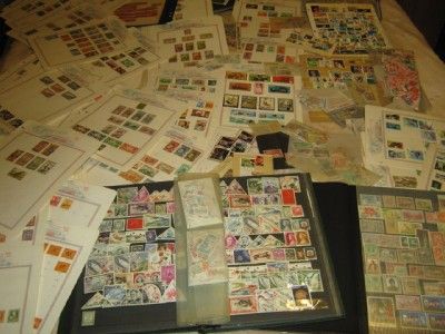 Huge WW stamp collection in large box pages, glassines, stockbooks 