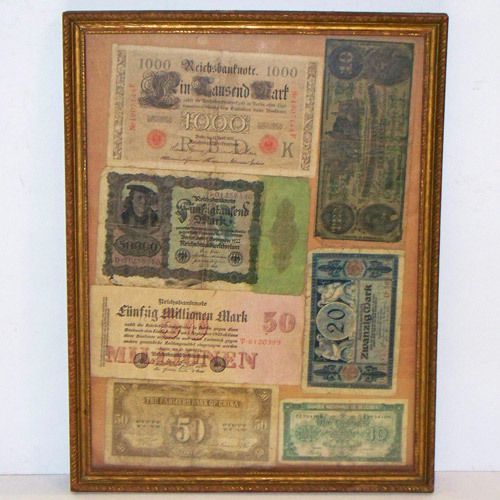 Framed WORLD Currency MONEY 1910 43 CHINA GERMANY More  