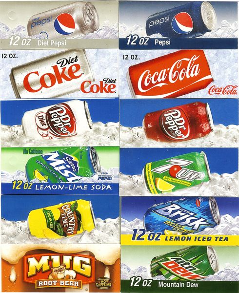   Flavor Strips Labels for Vending Machines Coke Pepsi Dr Pepper  